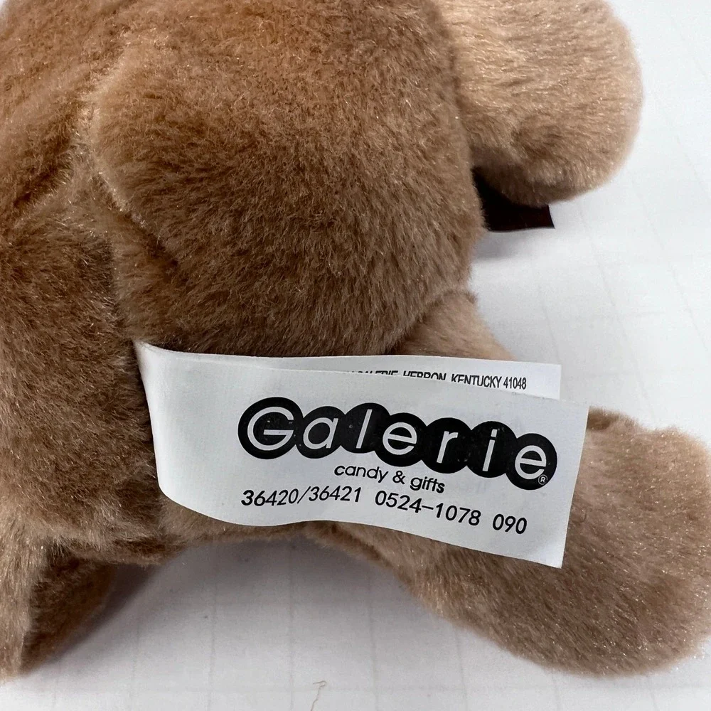 Galerie Hershey Reindeer 5 inch Brown Gold Metallic‎ Antlers Christmas Plush